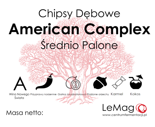Chipsy dębowe, średnio palone American Complex,, 1kg ENOPOL.png