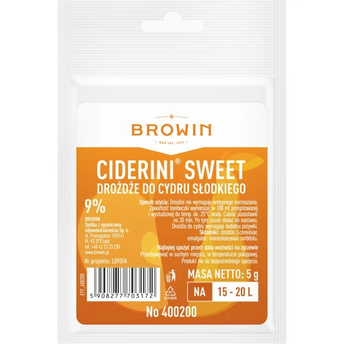 Drożdże cydrowe Ciderini Sweet, 5 g.webp