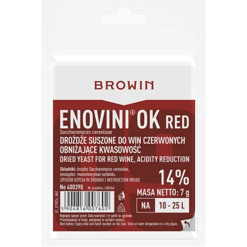 Enovini® OK RED - drożdże winiarskie obniżające kwasowość 7 g.webp
