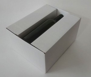 Karton na 6 butelek (na leżąco) biały, dł. 292 mm